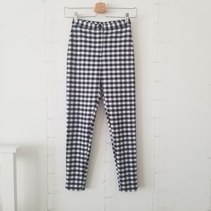 Asos size 2 stretchy checkered high waist jeggings